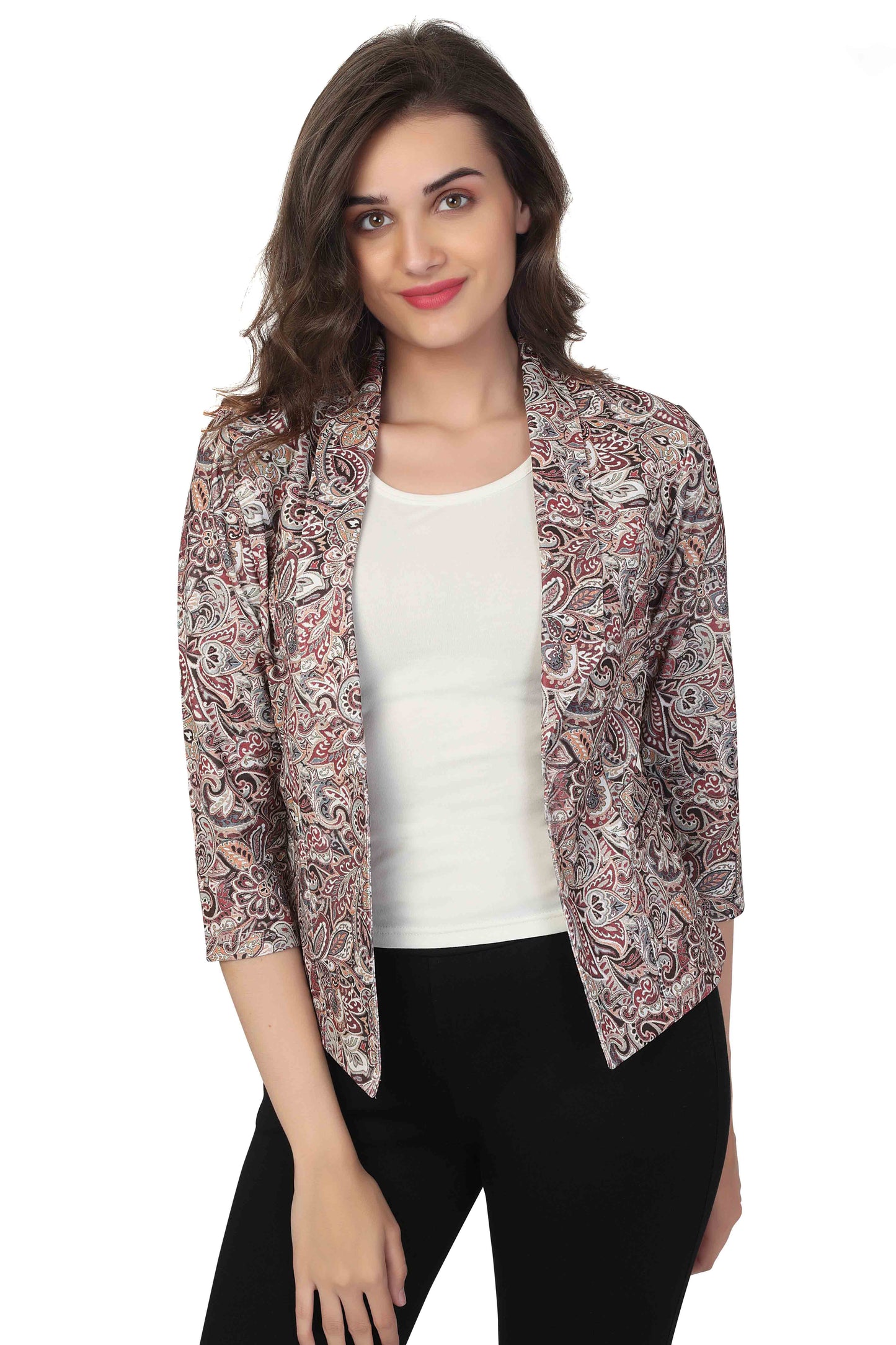 Printed Casual Blazer Jacket for Women