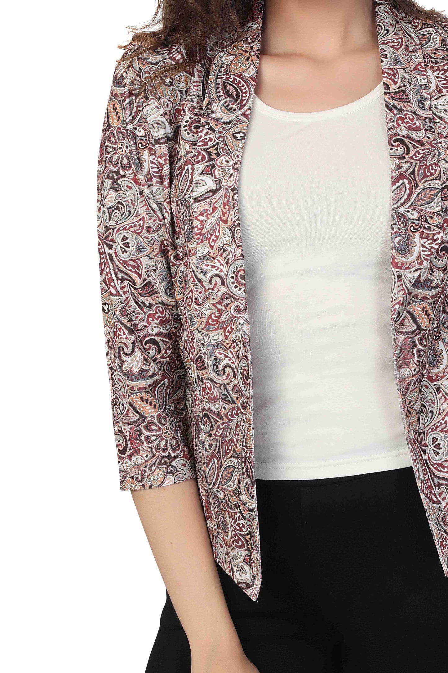 Printed Casual Blazer Jacket for Women
