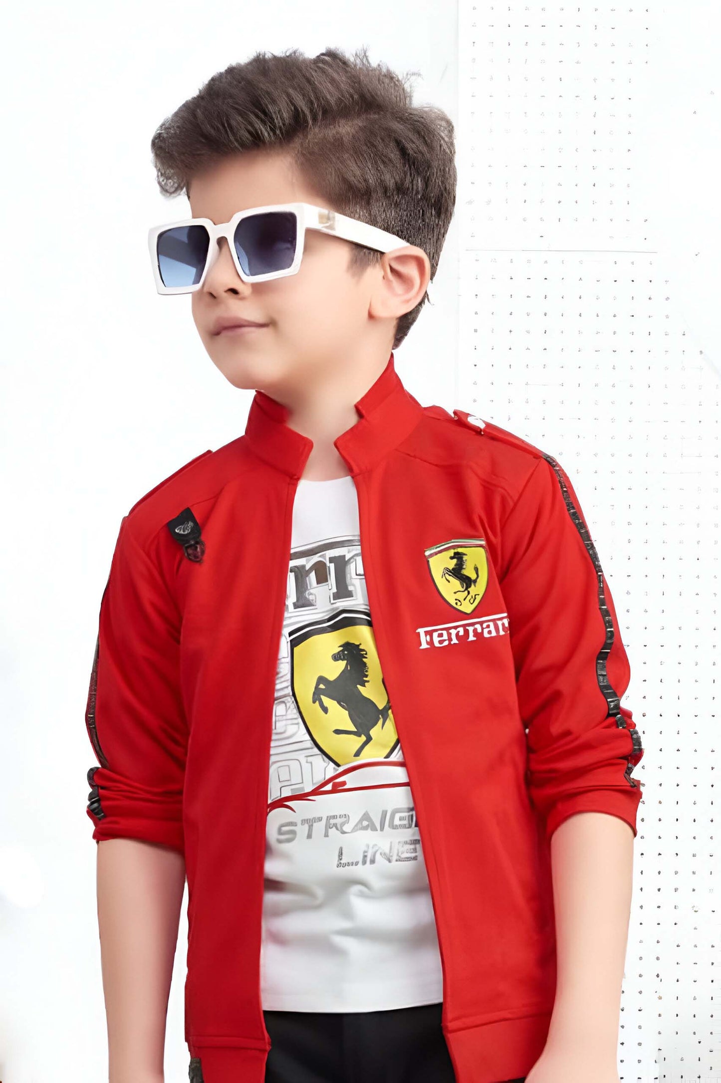 Boys' Red Ferrari Themed Outfit