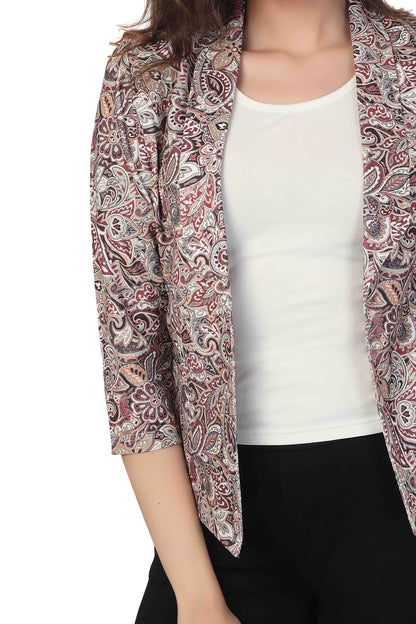 Printed Casual Blazer Jacket for Women