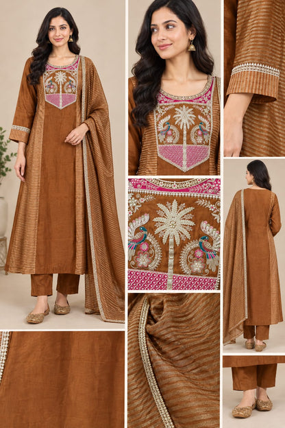 Elegant Embroidered Kurta Set with Dupatta